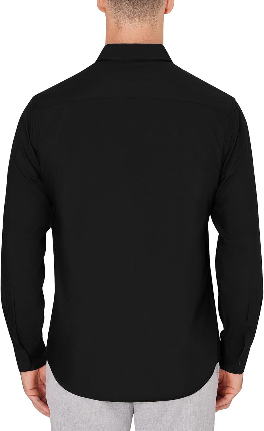 Men's Dress Shirts Wrinkle Free Long Sleeve Formal Shirt Solid Button Down Shirt - Picture 26 of 126