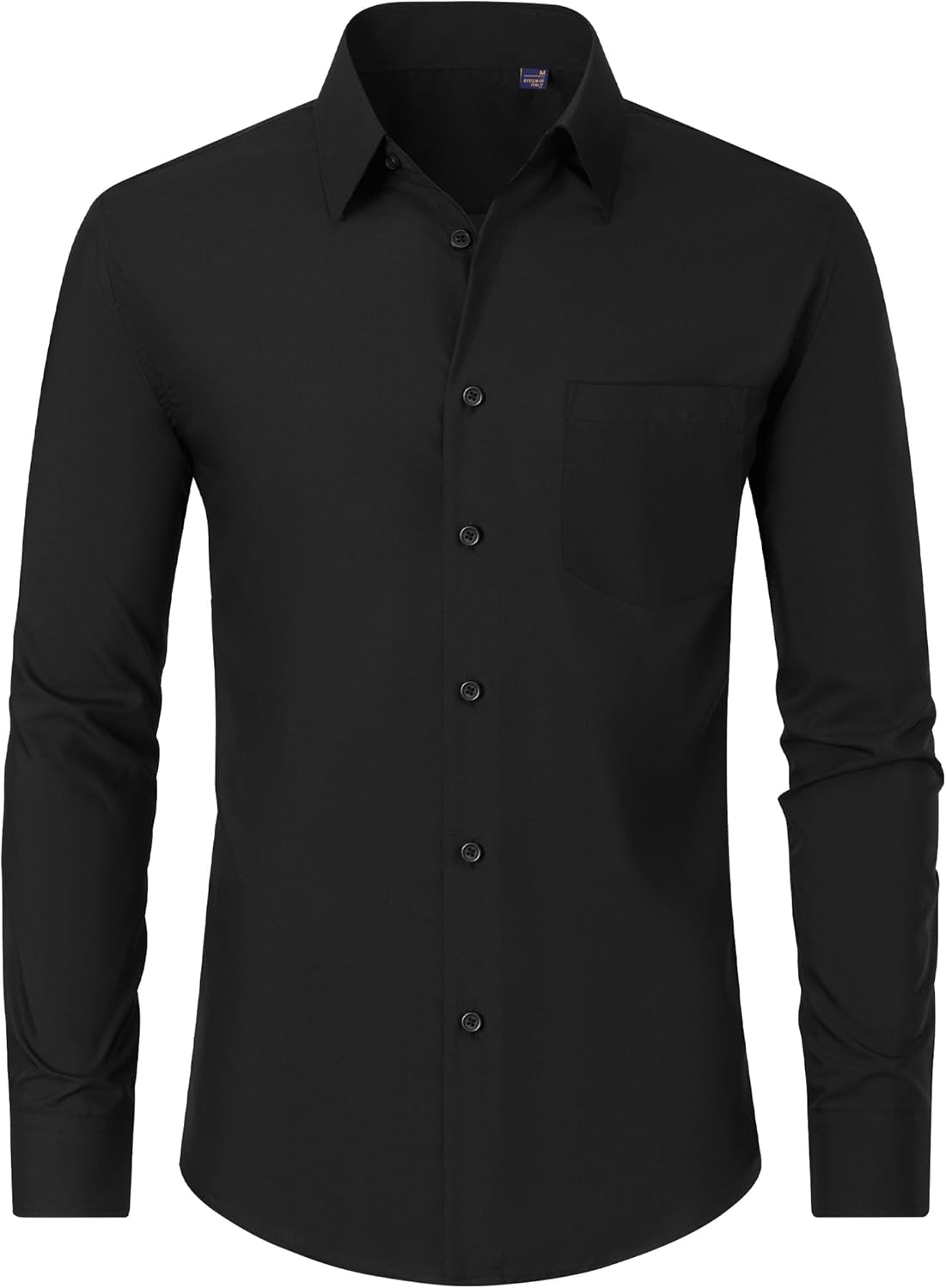 Men's Dress Shirts Wrinkle Free Long Sleeve Formal Shirt Solid Button Down Shirt - Picture 27 of 126