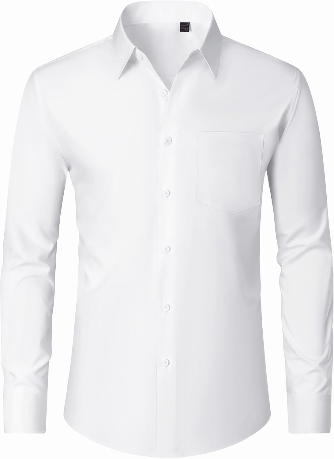Men's Dress Shirts Wrinkle Free Long Sleeve Formal Shirt Solid Button Down Shirt - Picture 39 of 126