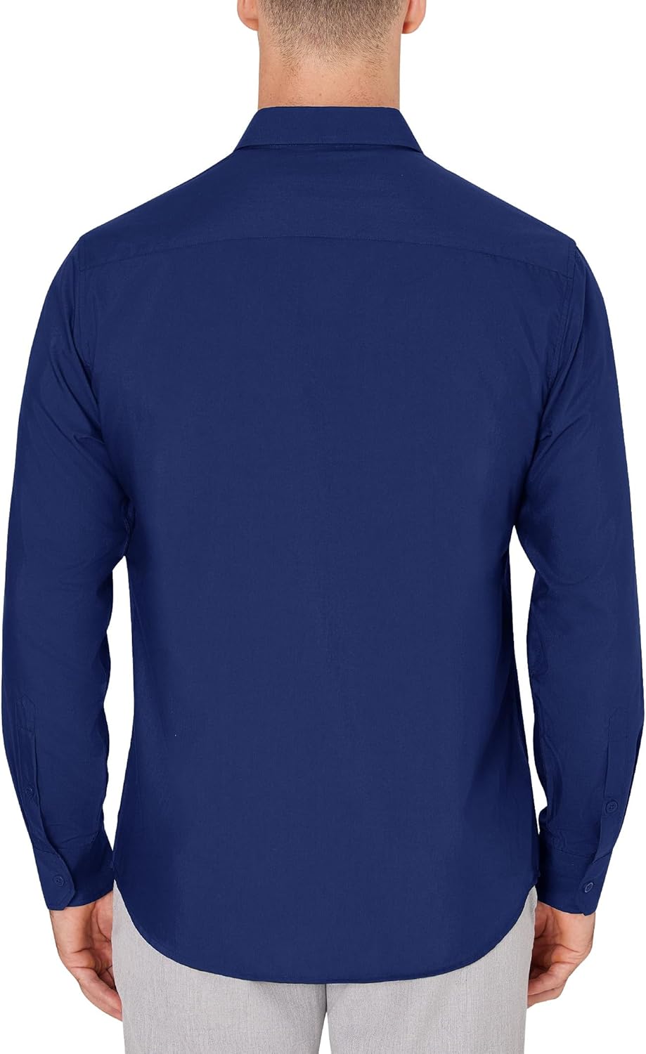 Men's Dress Shirts Wrinkle Free Long Sleeve Formal Shirt Solid Button Down Shirt - Picture 56 of 126