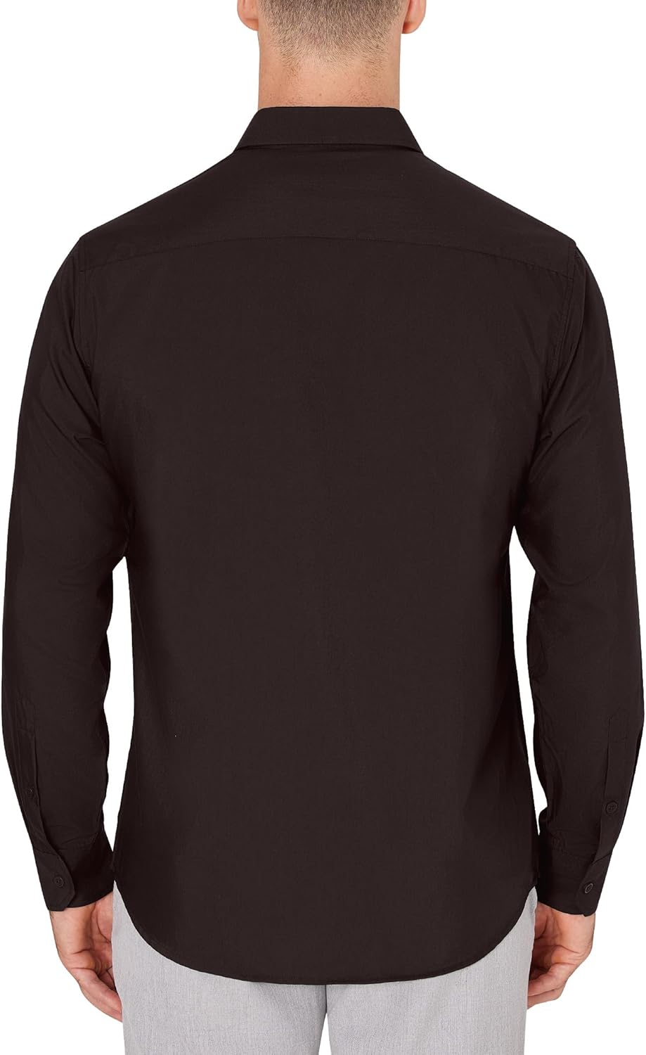 Men's Dress Shirts Wrinkle Free Long Sleeve Formal Shirt Solid Button Down Shirt - Picture 116 of 126