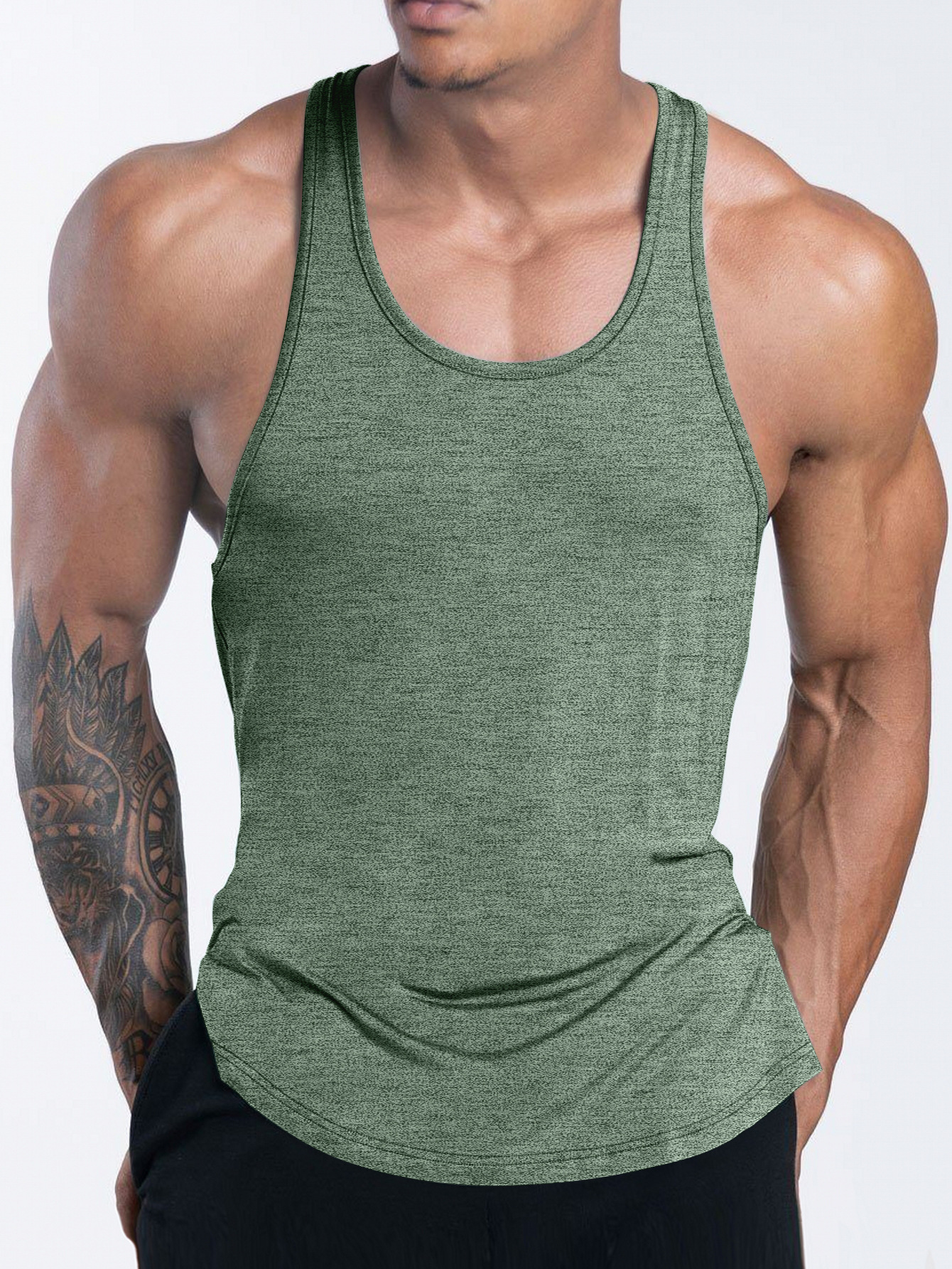 Men's Sports Fitness Vest Tank Tops Casual Running Basketball Quick Drying Vests - Picture 27 of 30