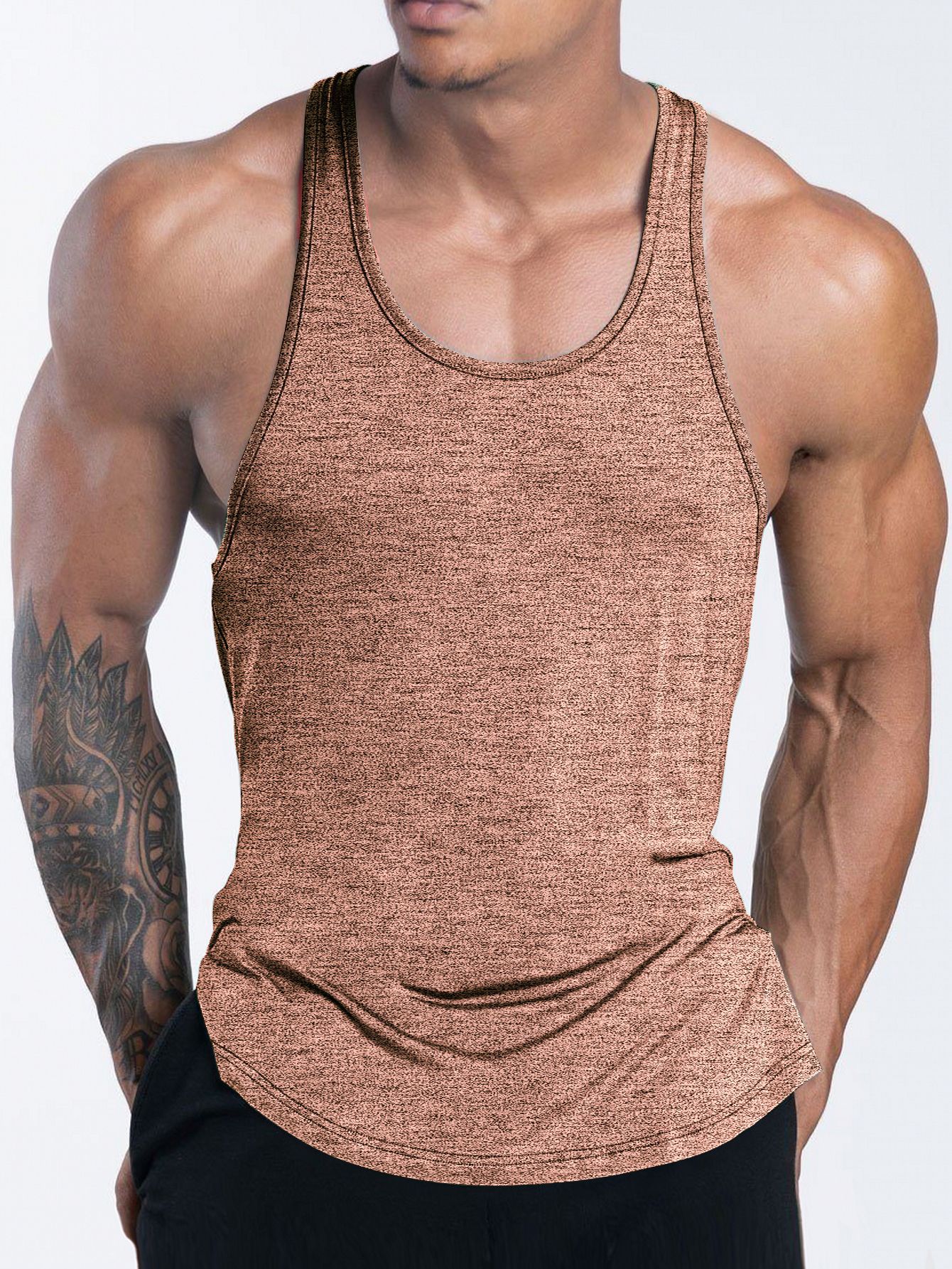 Men's Sports Fitness Vest Tank Tops Casual Running Basketball Quick Drying Vests - Picture 30 of 30