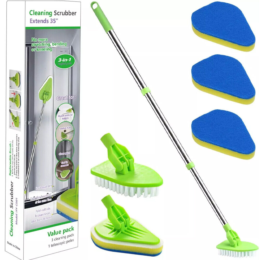 Scrub Cleaning Brush with Long Extendable Handle Shower Brush Scrubber Floor - Picture 18 of 19