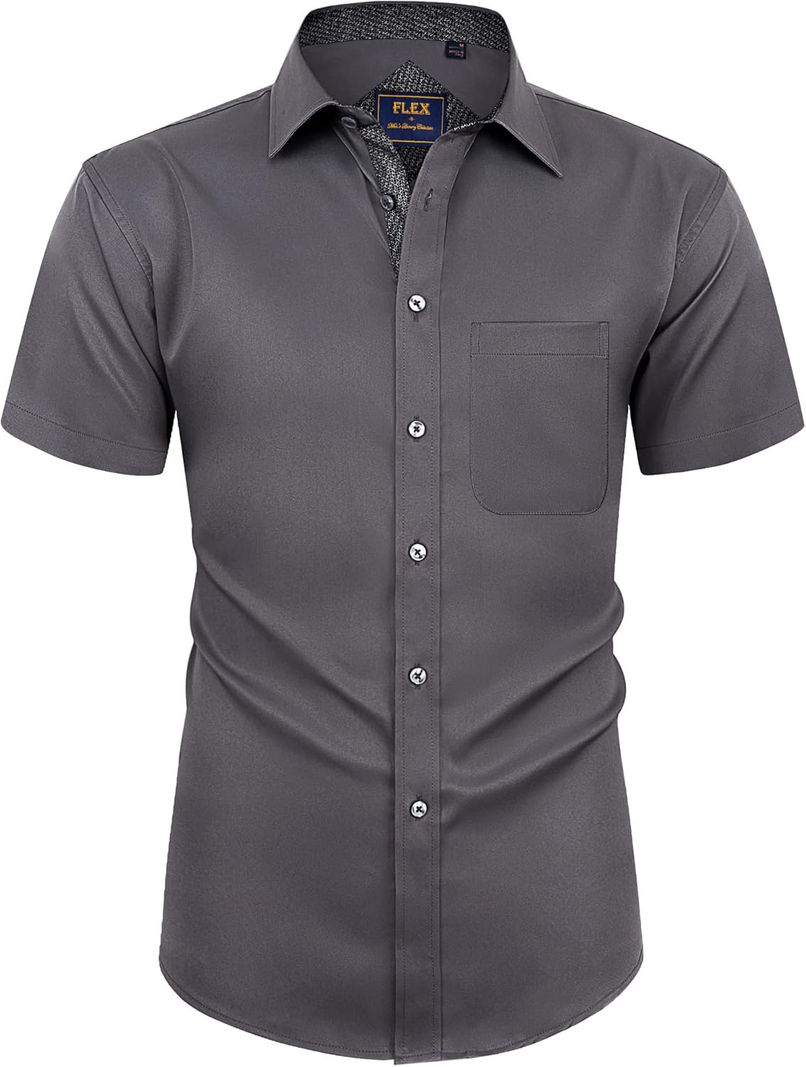 Mens Short Sleeve Dress Shirts Wrinkle Free Solid Casual Button Down Shirts | eBay Mens Short Sleeve Dress Shirts Wrinkle Free Solid Casual Button Down Shirts | eBay