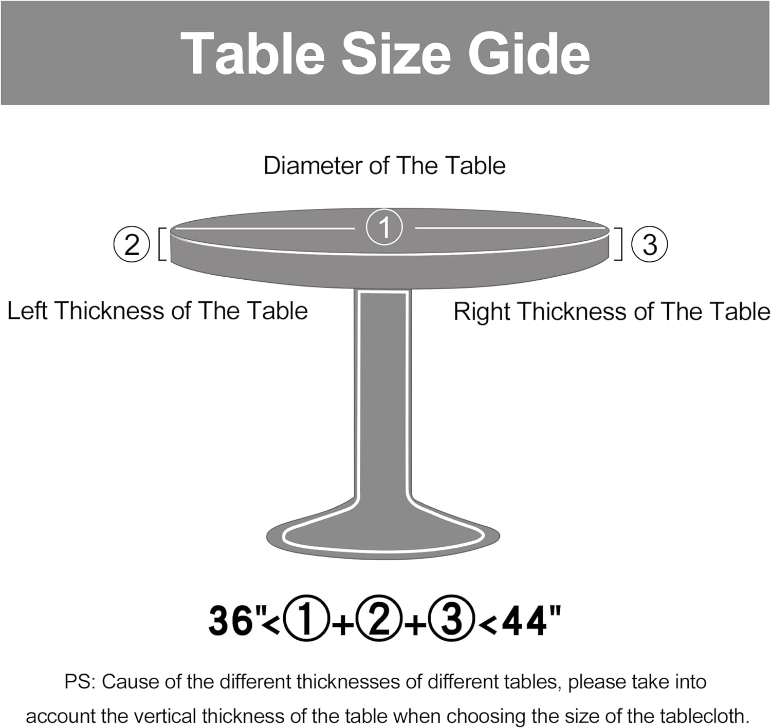 Round Fitted Tablecloth Elastic Edge Waterproof Oil Proof Plastic Table Cover - Picture 31 of 270