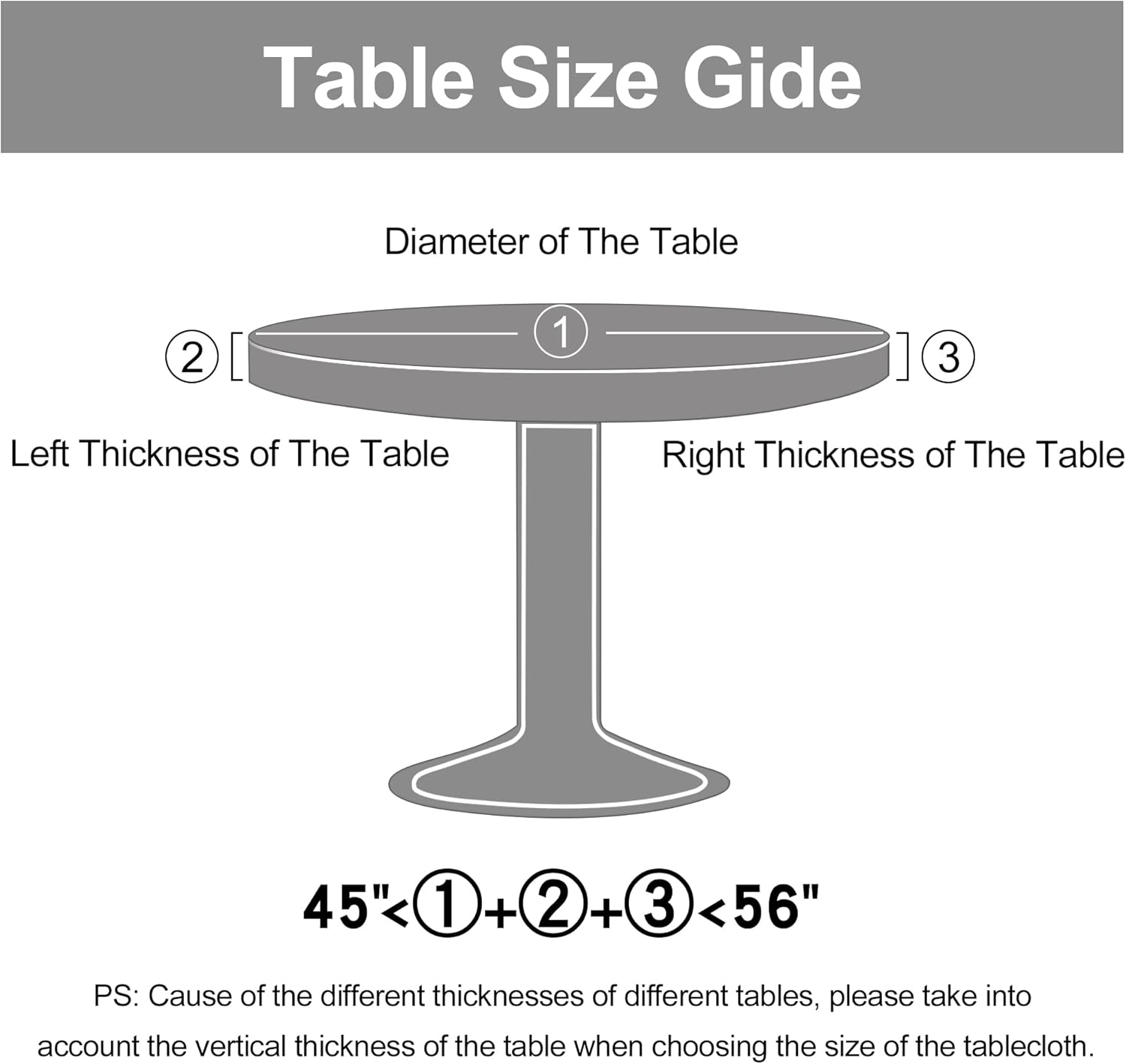 Round Fitted Tablecloth Elastic Edge Waterproof Oil Proof Plastic Table Cover - Picture 33 of 270