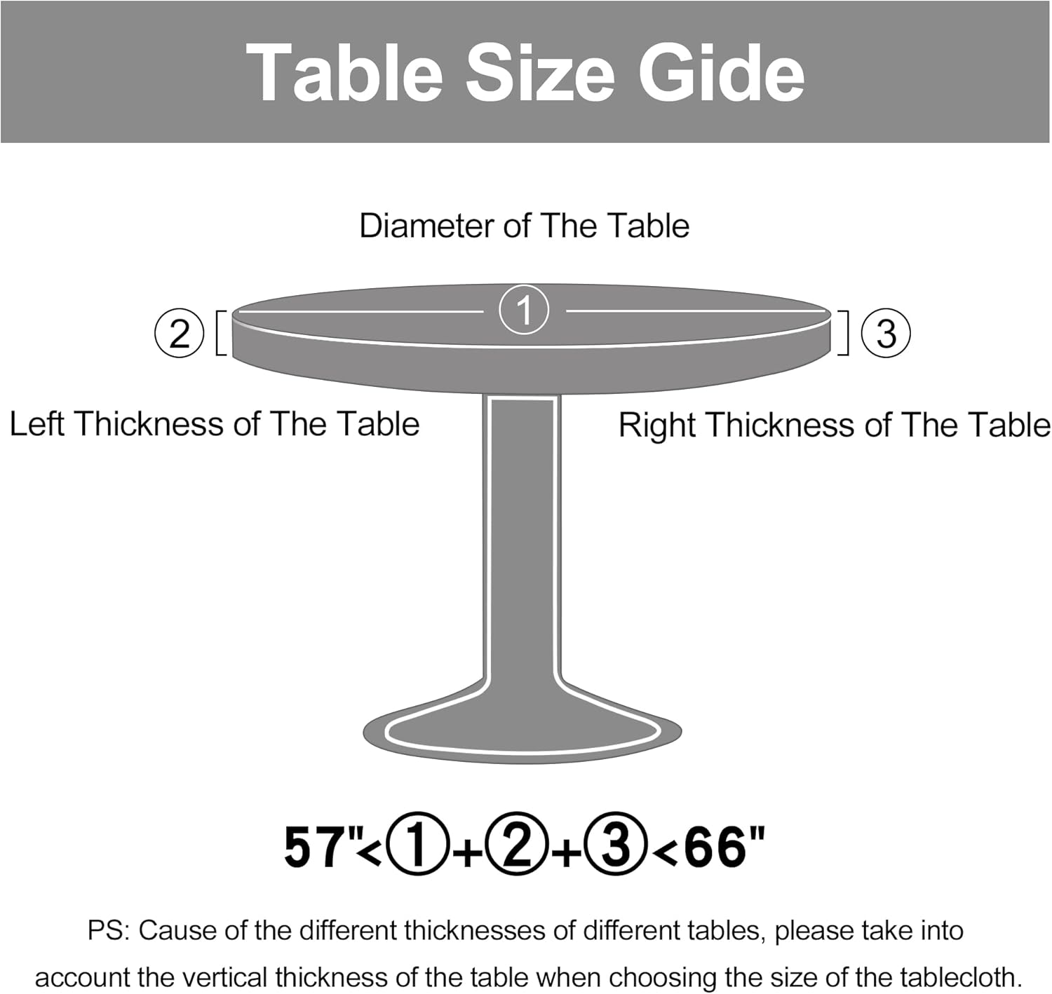 Round Fitted Tablecloth Elastic Edge Waterproof Oil Proof Plastic Table Cover - Picture 34 of 270