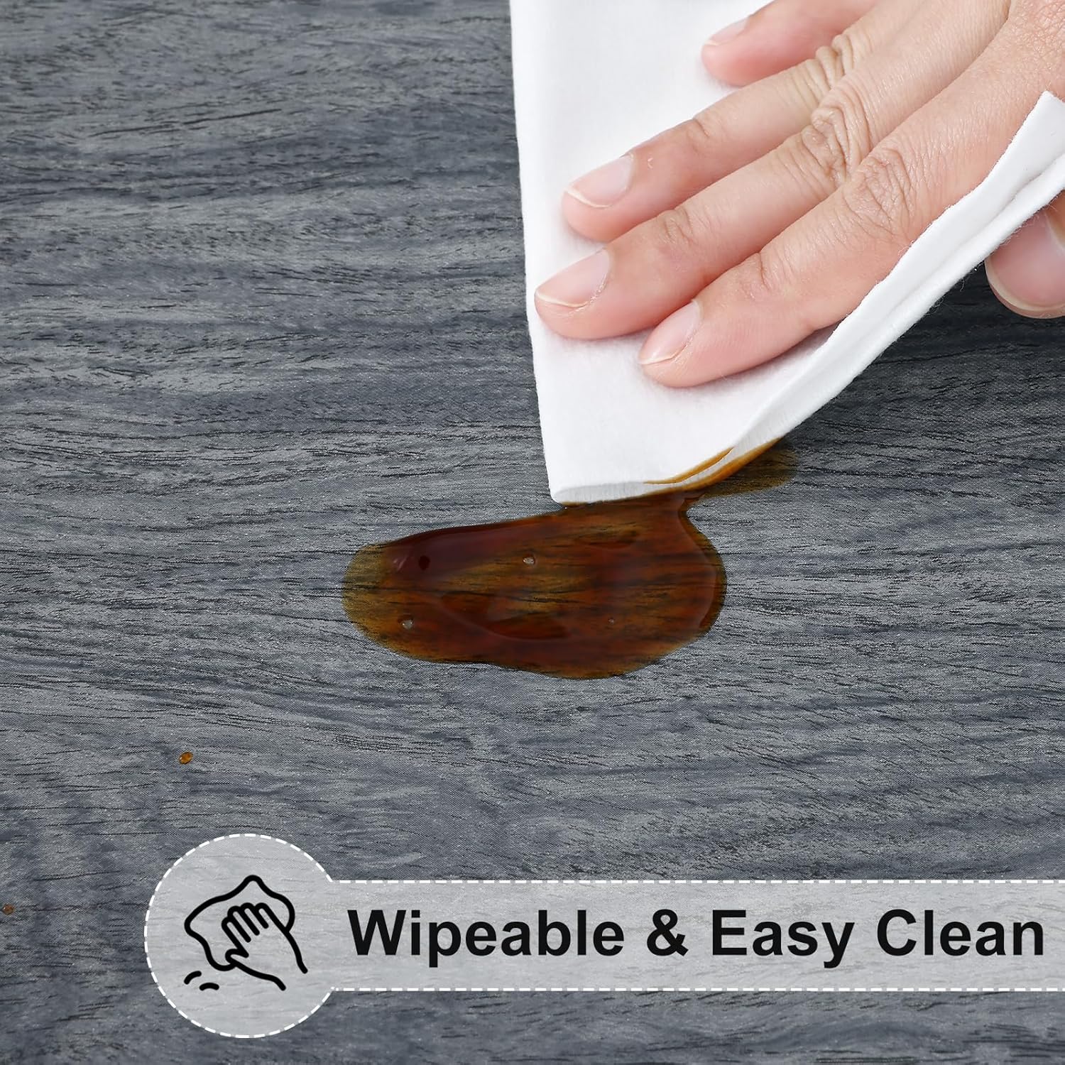 Round Fitted Tablecloth Elastic Edge Waterproof Oil Proof Plastic Table Cover - Picture 63 of 270