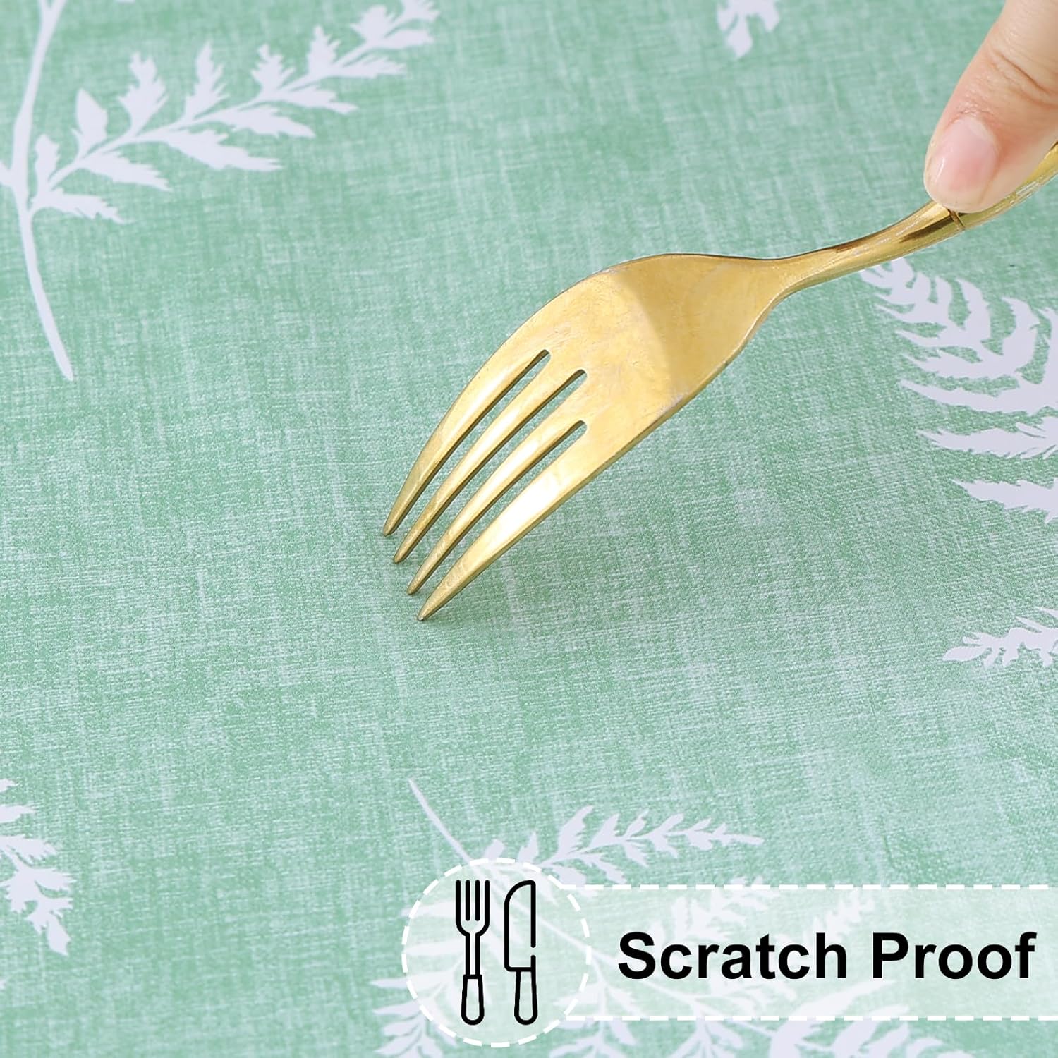 Round Fitted Tablecloth Elastic Edge Waterproof Oil Proof Plastic Table Cover - Picture 73 of 270