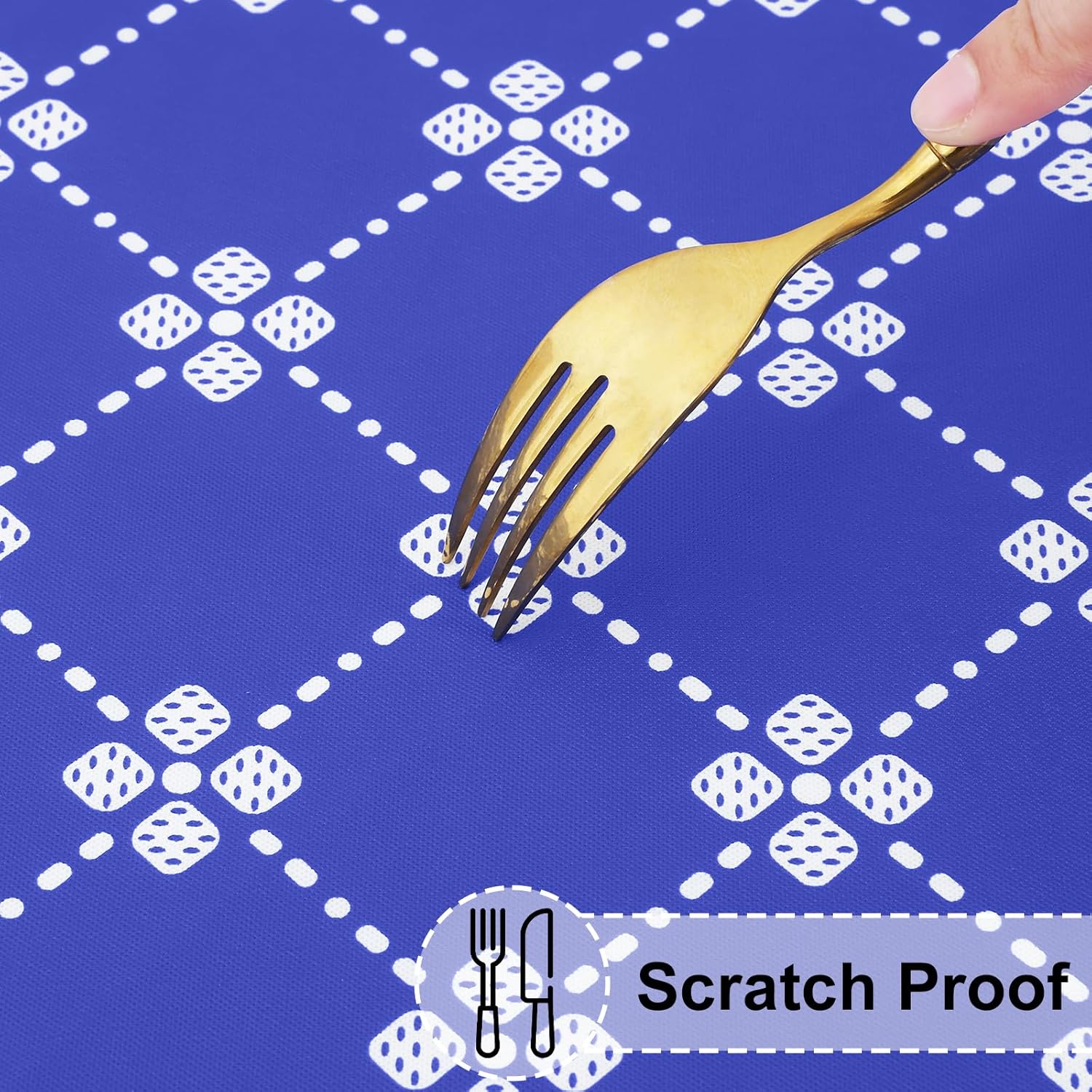 Round Fitted Tablecloth Elastic Edge Waterproof Oil Proof Plastic Table Cover - Picture 94 of 270