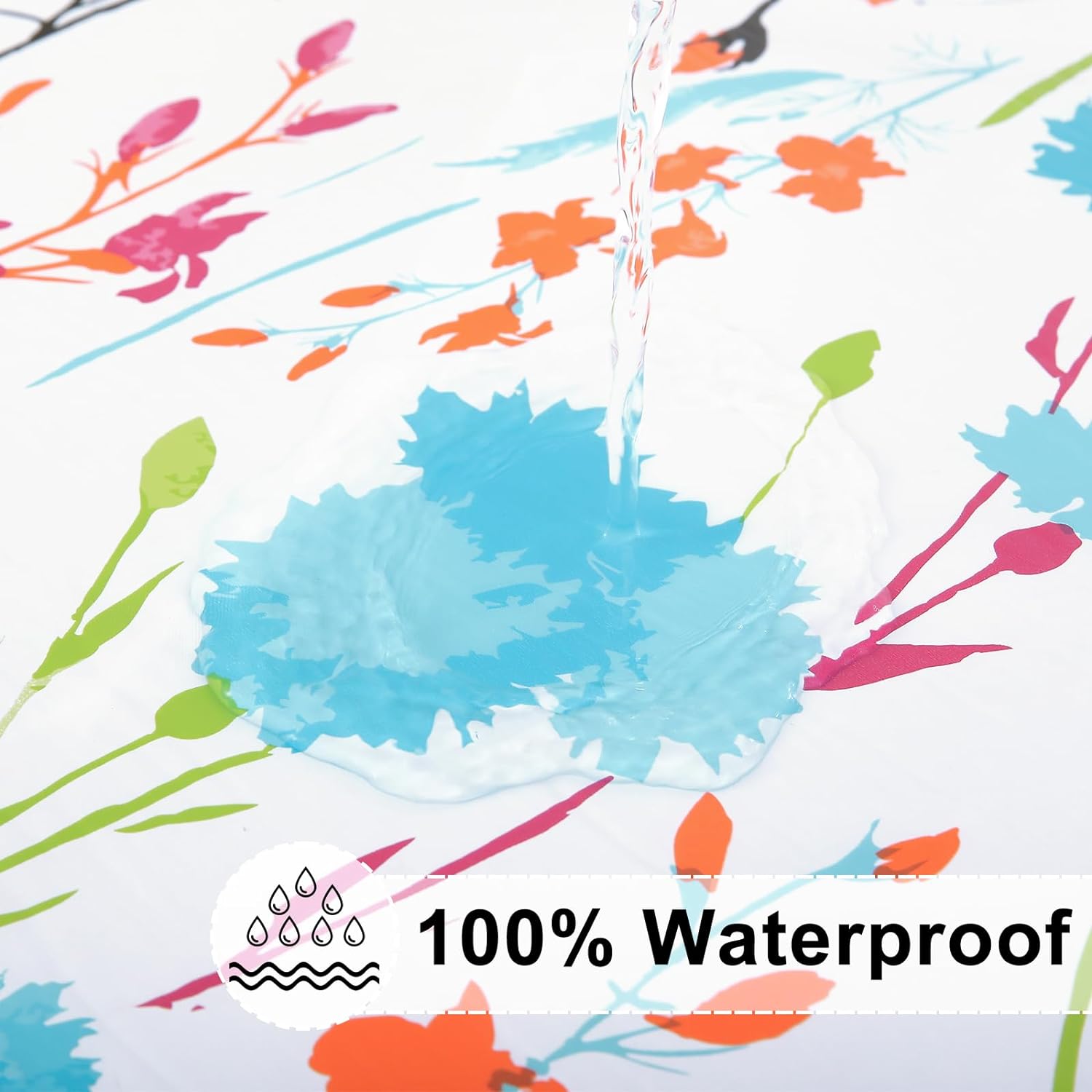 Round Fitted Tablecloth Elastic Edge Waterproof Oil Proof Plastic Table Cover - Picture 101 of 270
