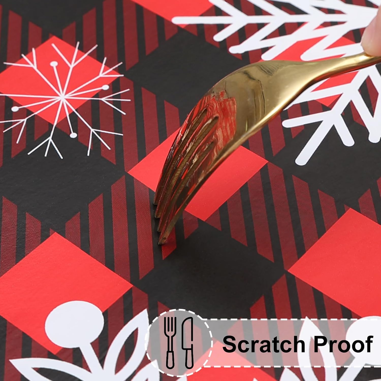 Round Fitted Tablecloth Elastic Edge Waterproof Oil Proof Plastic Table Cover - Picture 148 of 270