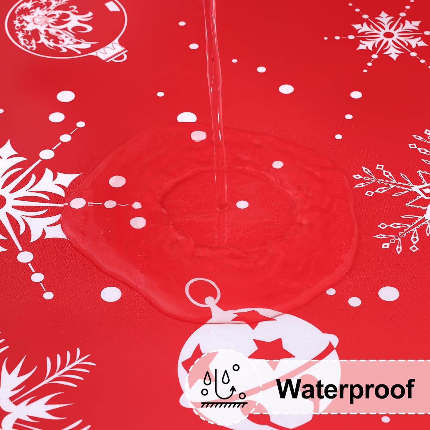 Round Fitted Tablecloth Elastic Edge Waterproof Oil Proof Plastic Table Cover - Picture 157 of 270