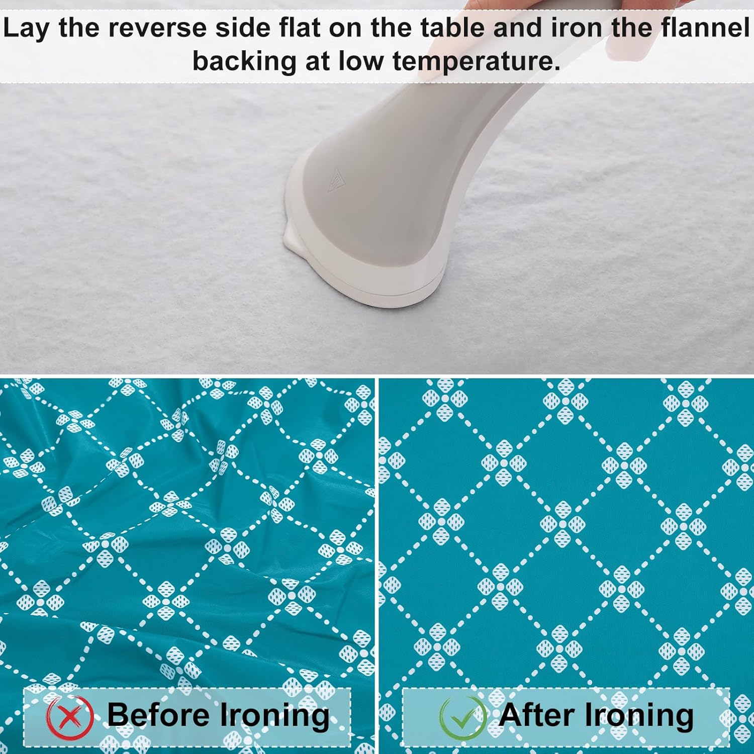 Round Fitted Tablecloth Elastic Edge Waterproof Oil Proof Plastic Table Cover - Picture 241 of 270