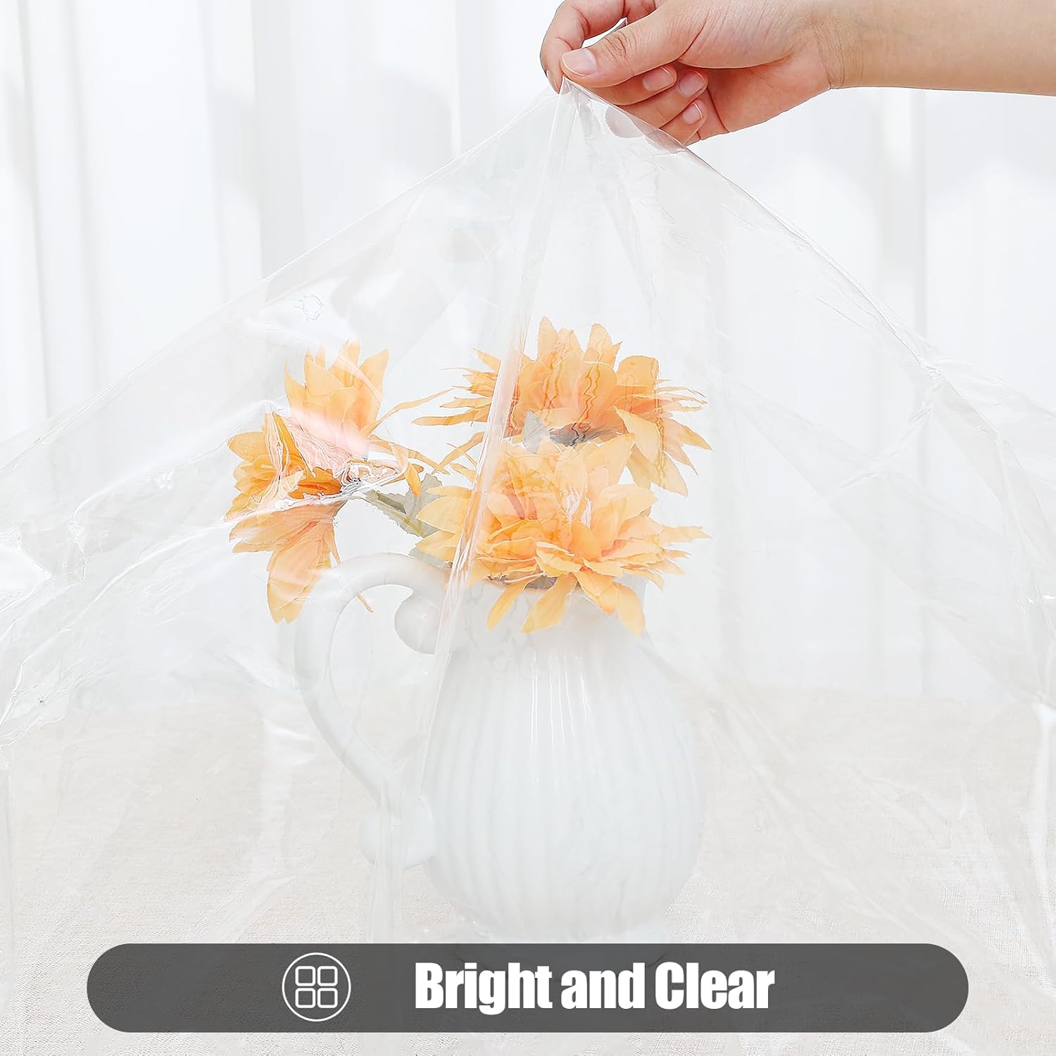 Round Fitted Tablecloth Elastic Edge Waterproof Oil Proof Plastic Table Cover - Picture 264 of 270