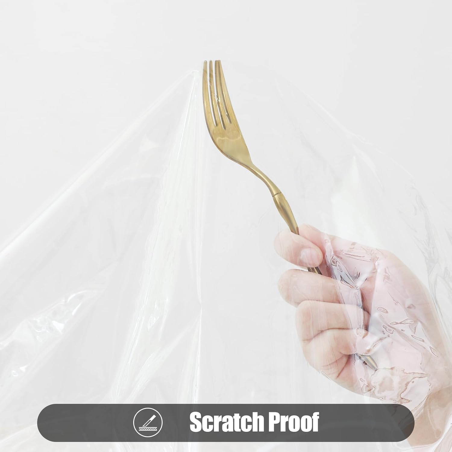 Round Fitted Tablecloth Elastic Edge Waterproof Oil Proof Plastic Table Cover - Picture 267 of 270