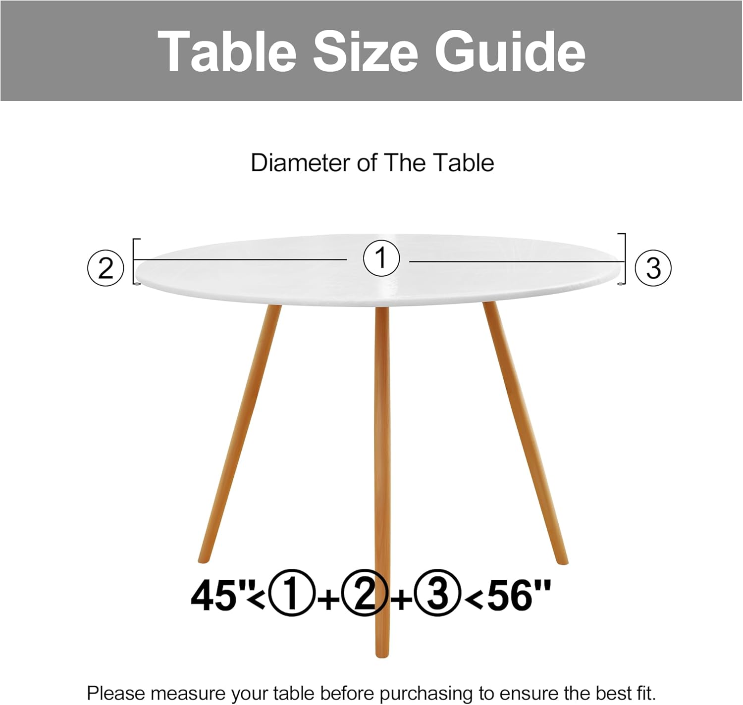 Round Fitted Tablecloth Elastic Edge Waterproof Oil Proof Plastic Table Cover - Picture 269 of 270