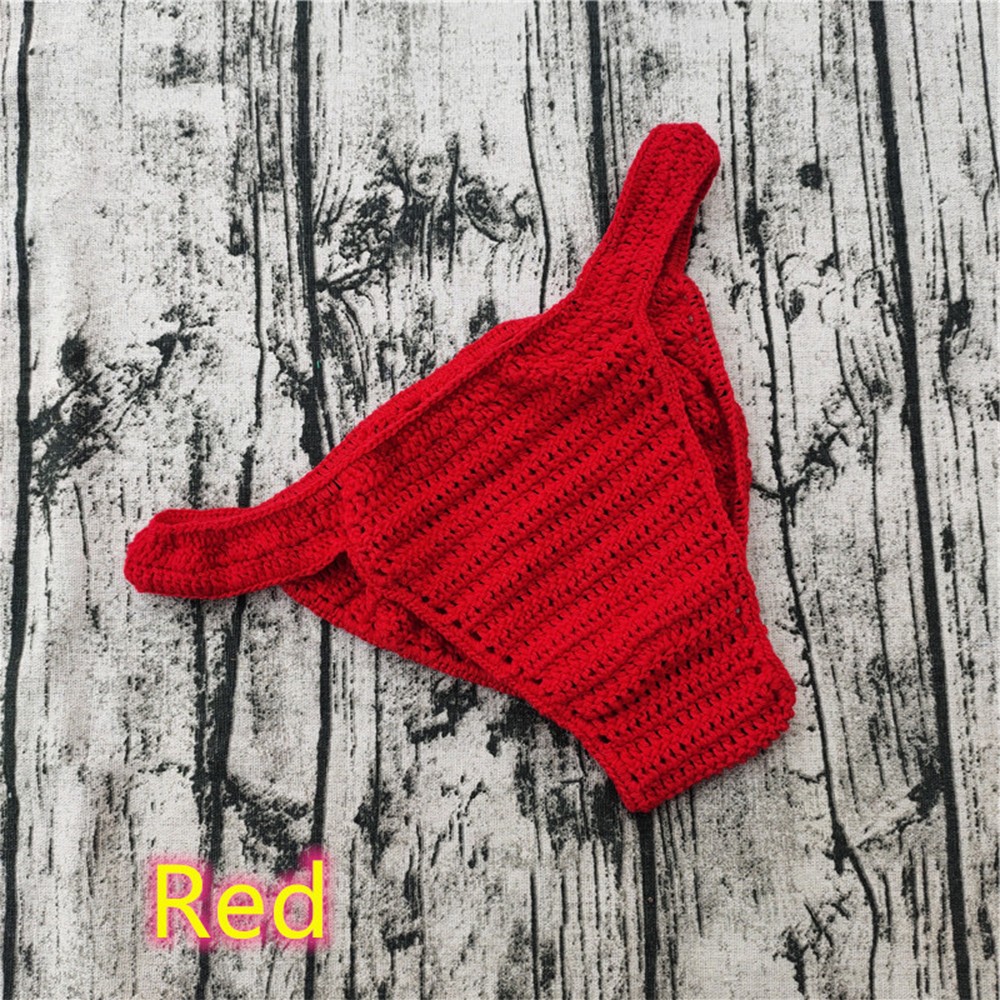 1 Pack Mens Breathable Underwear Hand Crochet Gstring Swimming Sunbathing Thong - Picture 16 of 25
