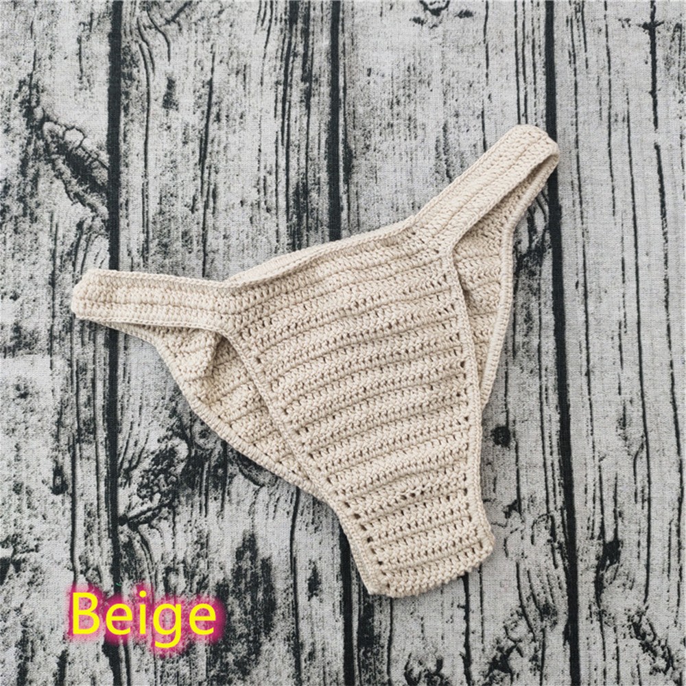 1 Pack Mens Breathable Underwear Hand Crochet Gstring Swimming Sunbathing Thong - Picture 24 of 25