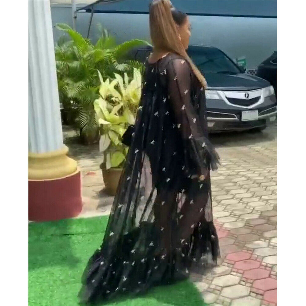 African Oversize Abaya Muslim Women Kaftan Maxi Dress Loose Evening Gown Islamic