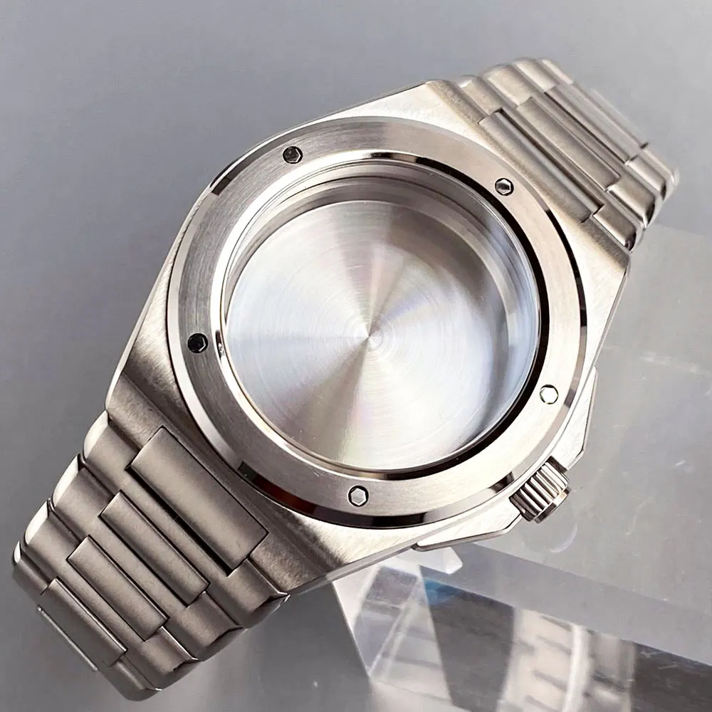 10ATM Dive 40mm Watch Sandblasted Case Sapphire Fit NH35 ETA2824 Steel Strap - Picture 17 of 17