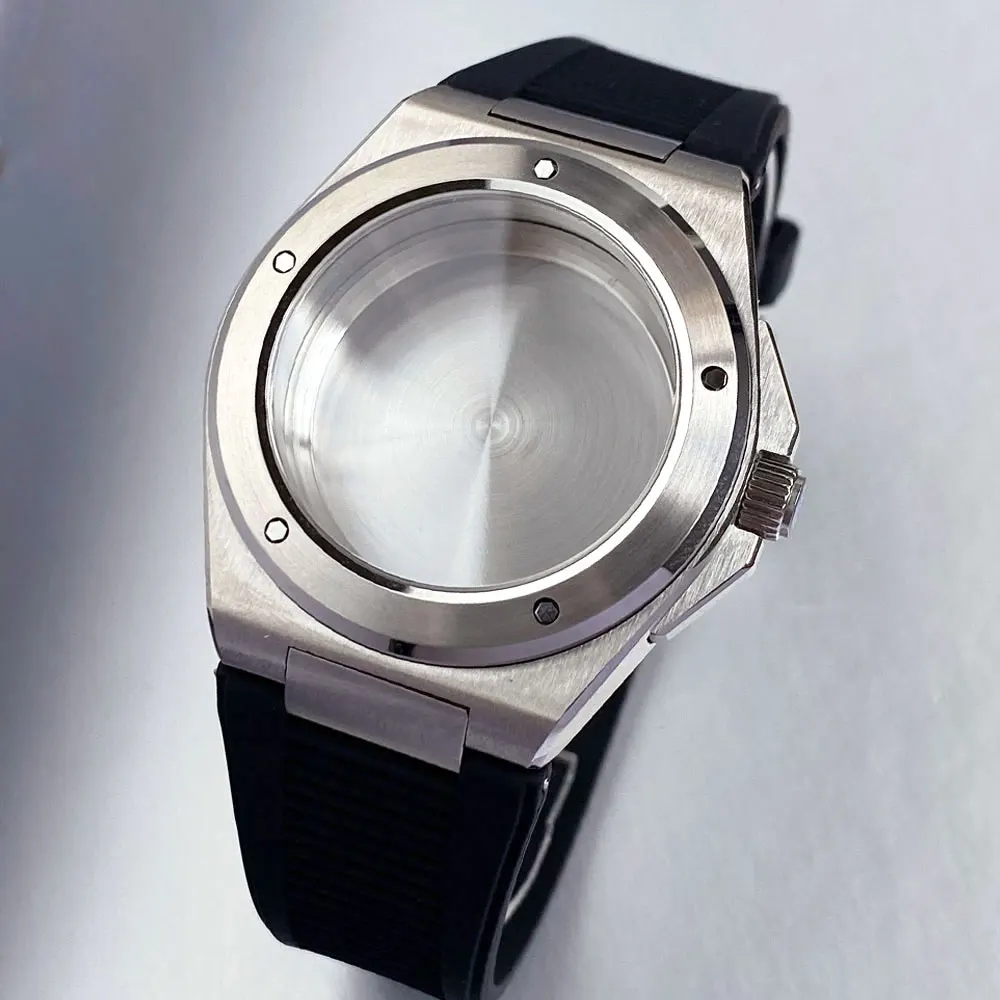 10ATM Dive 40mm Watch Sandblasted Case Sapphire Fit NH35 ETA2824 Steel Strap - Picture 15 of 17