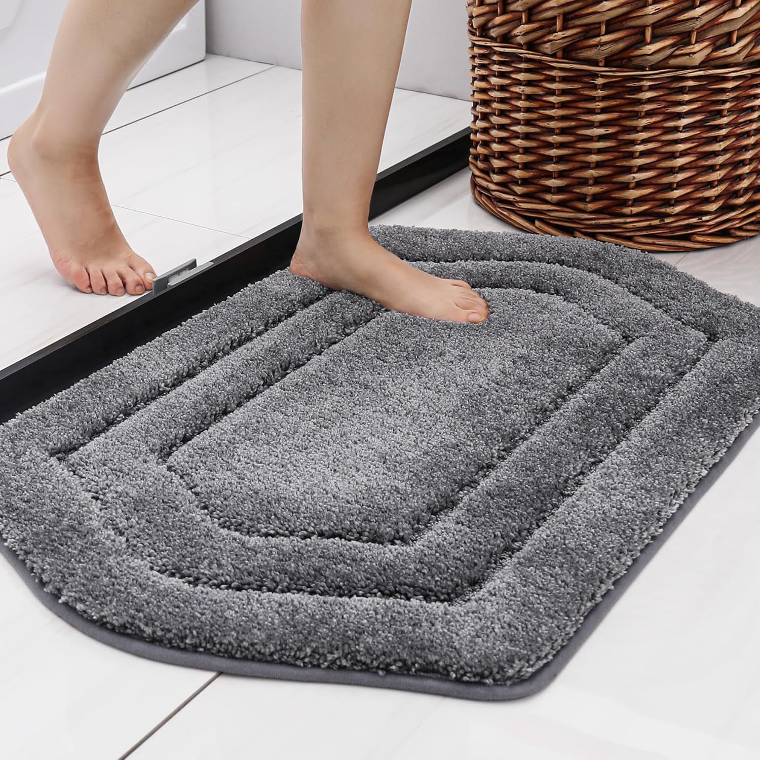 Extra Thick Anti-Slip Bath Rug Set Plush Shaggy Polyester Bathroom Bedroom Mats - Picture 29 of 35