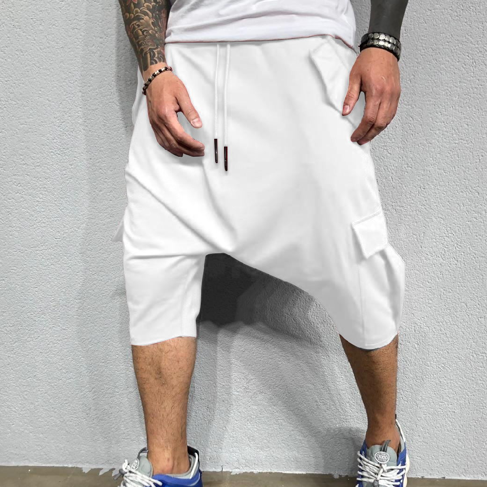 Men 3/4 Jogger Harem Pants Casual Shorts Breathable Sport Hip Hop Cotton Trouser - Picture 15 of 17