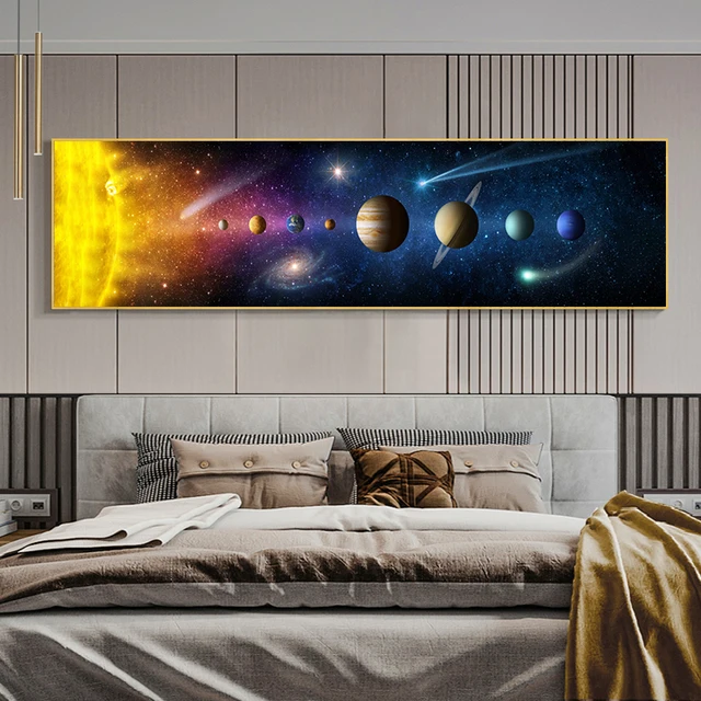 Solar System Landscape Wall Art Poster Print Canvas Paintings - Bild 5 von 8
