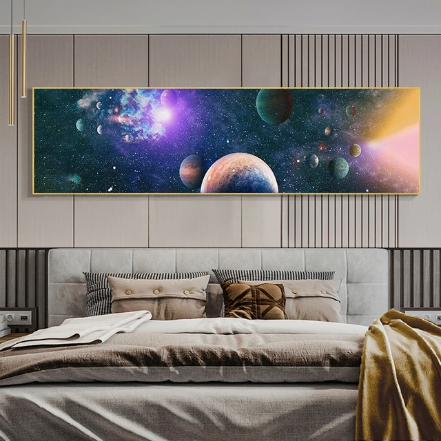 Solar System Landscape Wall Art Poster Print Canvas Paintings - Bild 8 von 8