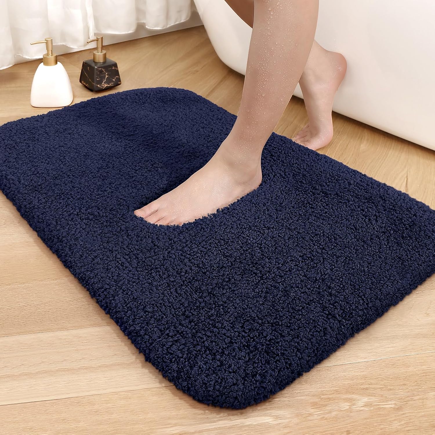 Plüsch Antirutsch Badematte Dick Saugfähig Mikrofaser Duschvorleger Badteppich - Bild 22 von 26