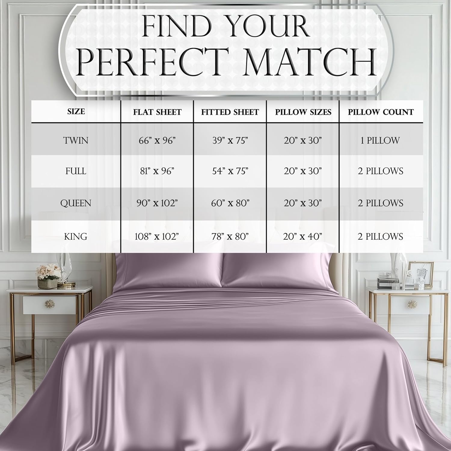 Juego de 4 piezas - Ropa de cama suave sedosa de lujo bolsillo profundo sin arrugas lavable a máquina - Imagen 32 de 194