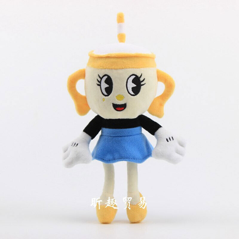 Cuphead Game Mugman Mecup And Brocup Dice Cup Head Plush Toy Stuffed Doll Gift