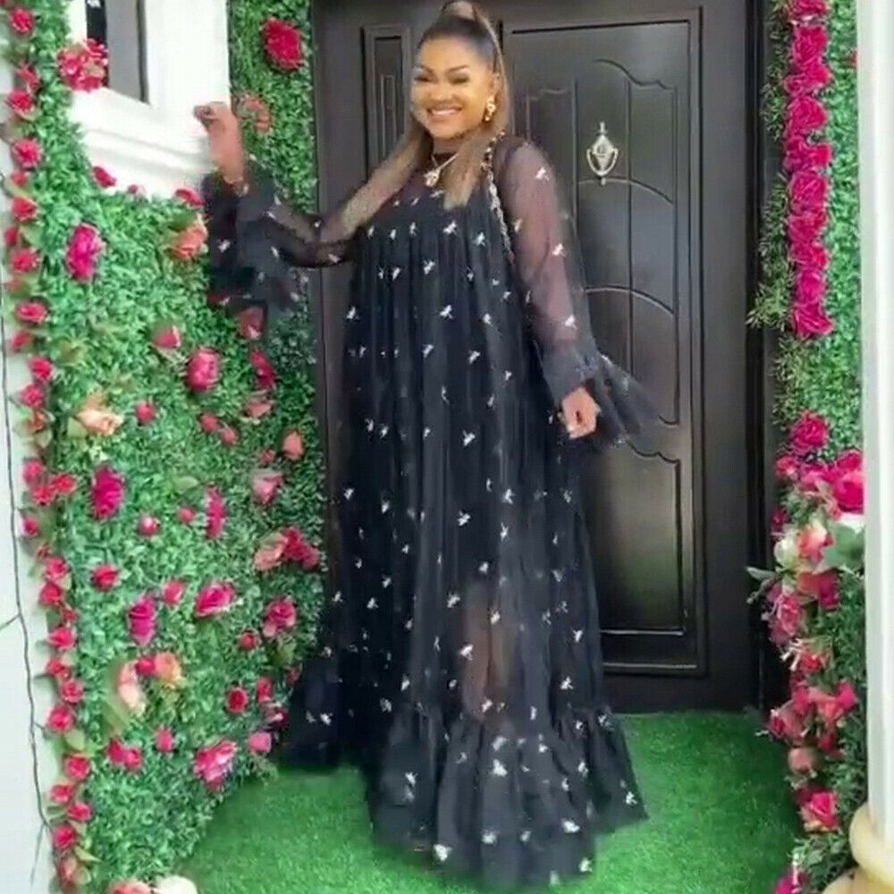 African Dresses for Women Plus Size Wedding Party Long Dress Dashiki Kaftan Gown