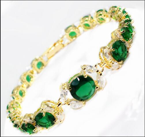 Valentine's Day Gift Fashion Crystal Opal 18K Gold Plated Bracelet Party Jewelry - Picture 24 of 56