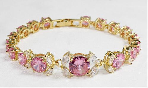 Valentine's Day Gift Fashion Crystal Opal 18K Gold Plated Bracelet Party Jewelry - Picture 30 of 56