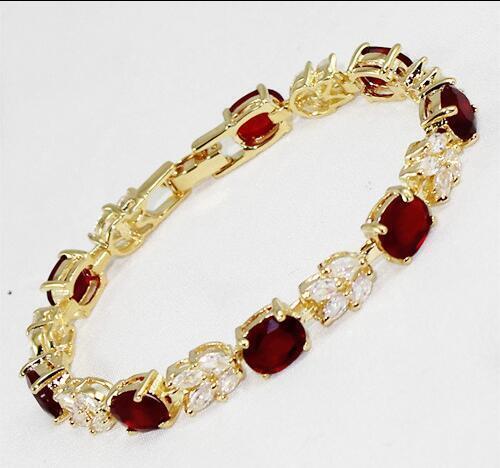 Valentine's Day Gift Fashion Crystal Opal 18K Gold Plated Bracelet Party Jewelry - Picture 35 of 56