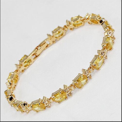 Valentine's Day Gift Fashion Crystal Opal 18K Gold Plated Bracelet Party Jewelry - Picture 39 of 56