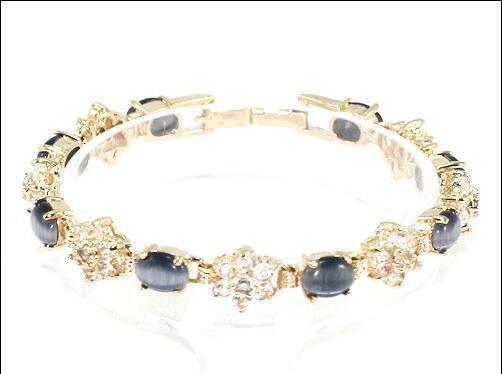 Valentine's Day Gift Fashion Crystal Opal 18K Gold Plated Bracelet Party Jewelry - Picture 41 of 56