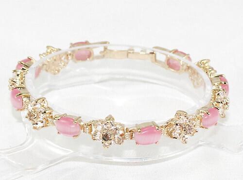 Valentine's Day Gift Fashion Crystal Opal 18K Gold Plated Bracelet Party Jewelry - Picture 51 of 56