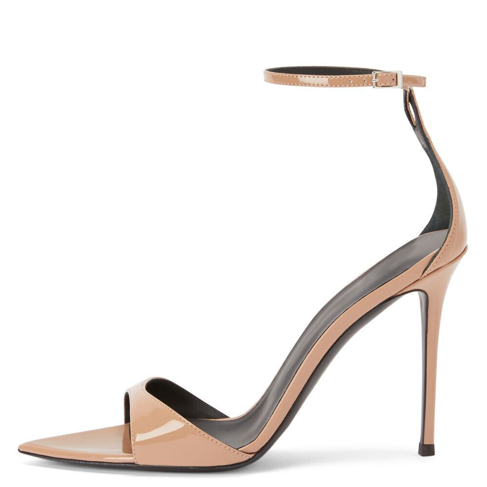 Women Pointed Open Toe Ankle Strap Prom Sandals Stiletto High Heels Pumps Shoes - Picture 19 of 20