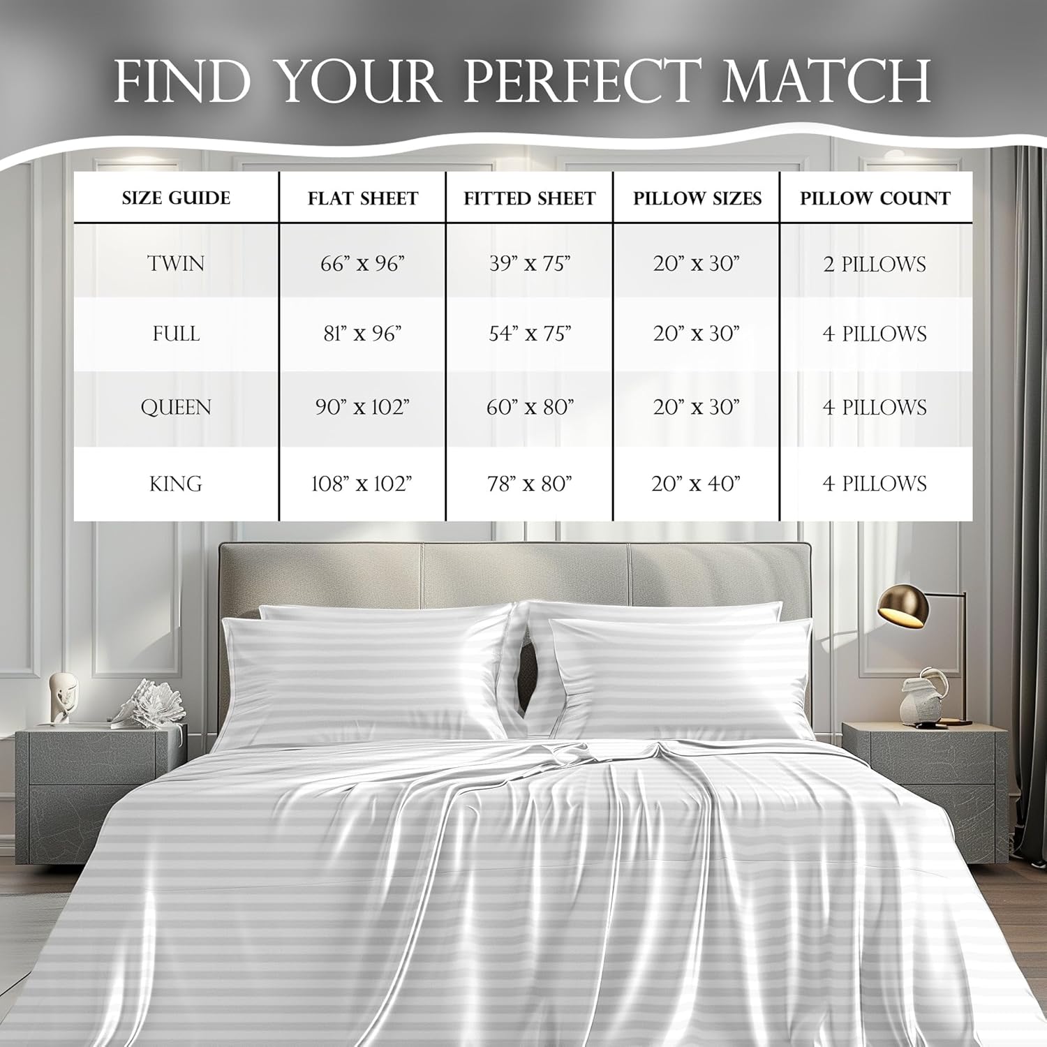 Luxury Satin Bedding Set - Silky Sheets Deep Pocket Wrinkle-Free Skin-Friendly - Picture 90 of 150