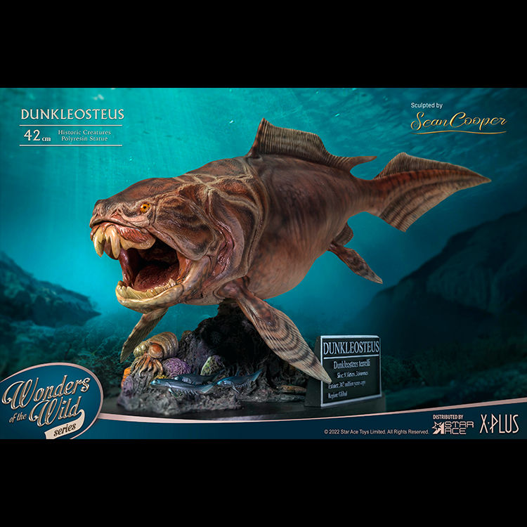 Star Ace 42cm Dunkleosteus Fish Fossil SA5008 Deluxe Statue In Stock - Picture 20 of 22