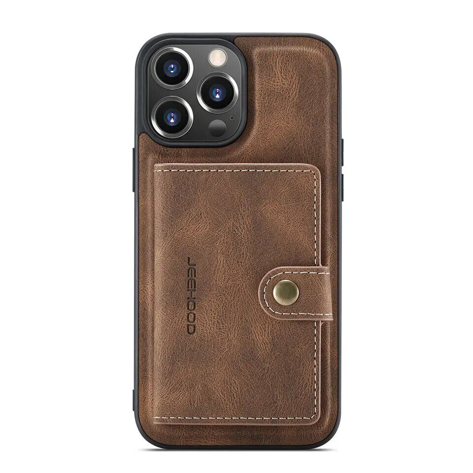 Detachable Pouch Wallet Case for iPhone and Samsung - Luxury Magnetic Cover Skin - Picture 21 of 24