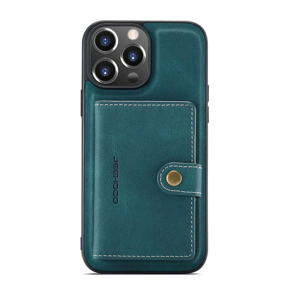 Detachable Pouch Wallet Case for iPhone and Samsung - Luxury Magnetic Cover Skin - Picture 22 of 24