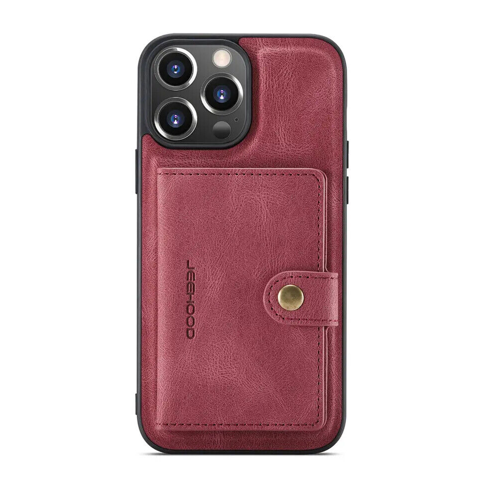 Detachable Pouch Wallet Case for iPhone and Samsung - Luxury Magnetic Cover Skin - Picture 23 of 24