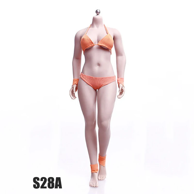 Figura Phicen TBLeague S28A/S29B 1/6 femmina pallida/abbronzatura senza cuciture corpo paffuto 12 pollici - Foto 14 di 14