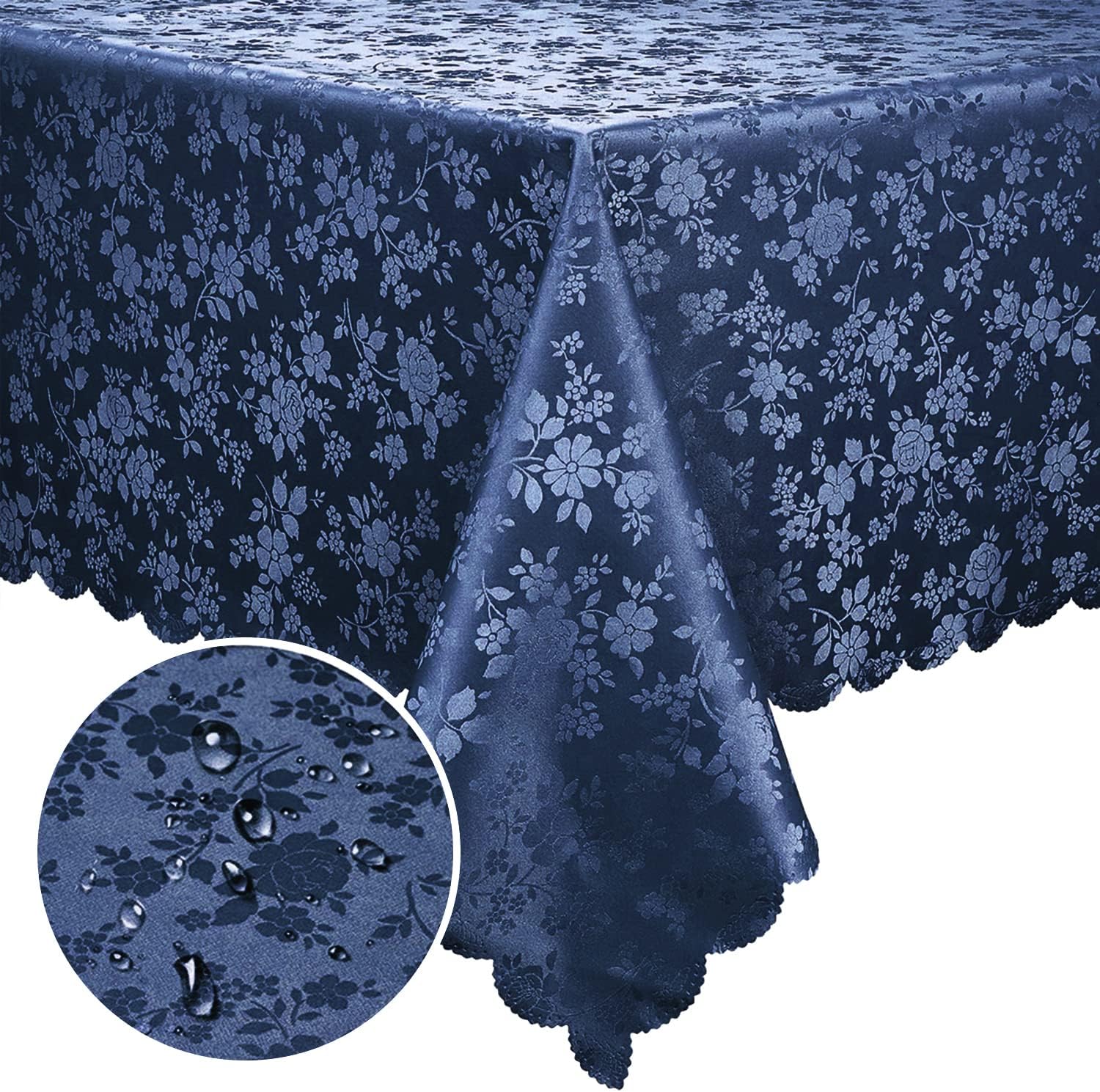 Strapazierfähige Vinyl Tischdecke - wasserdichte rechteckige Abdeckung für Küche Esszimmer - Bild 33 von 33