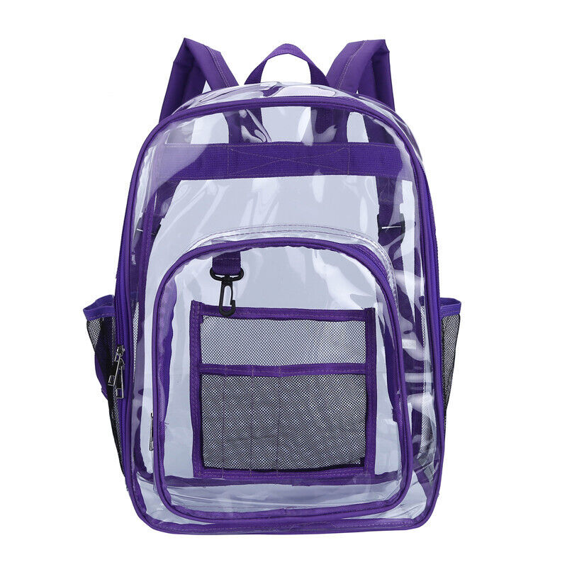 Transparenter Rucksack Transparent PVC Arbeit Schultasche Groß Robust Reise Büchertasche - Bild 18 von 21